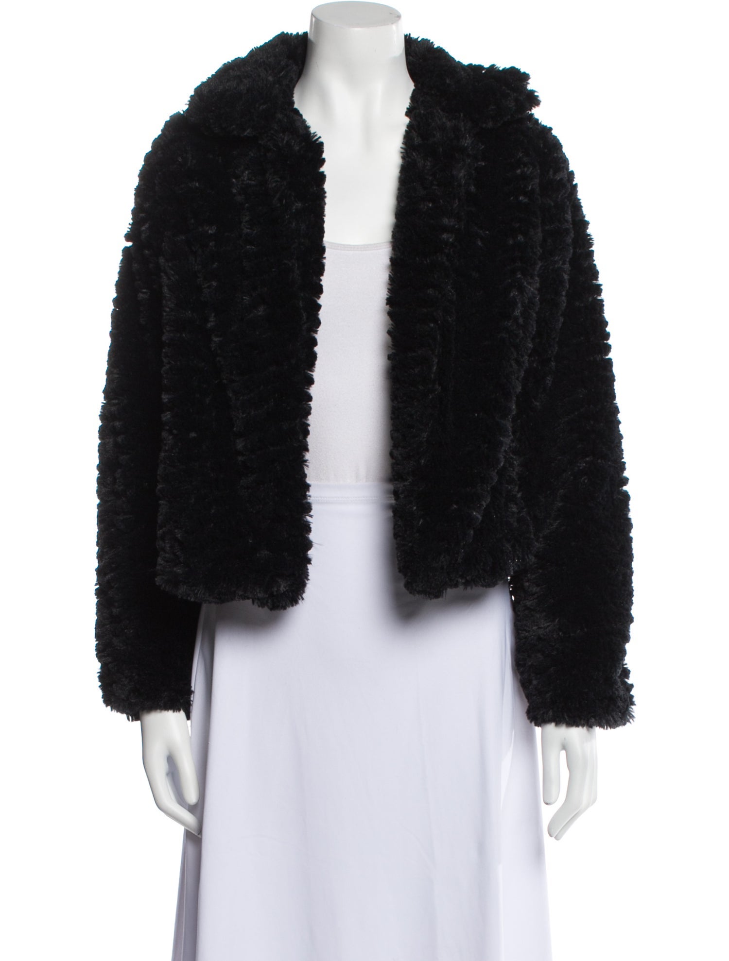 Alice + Olivia Faux Fur Jacket Black Jackets, Clothing WAO398207 The RealReal