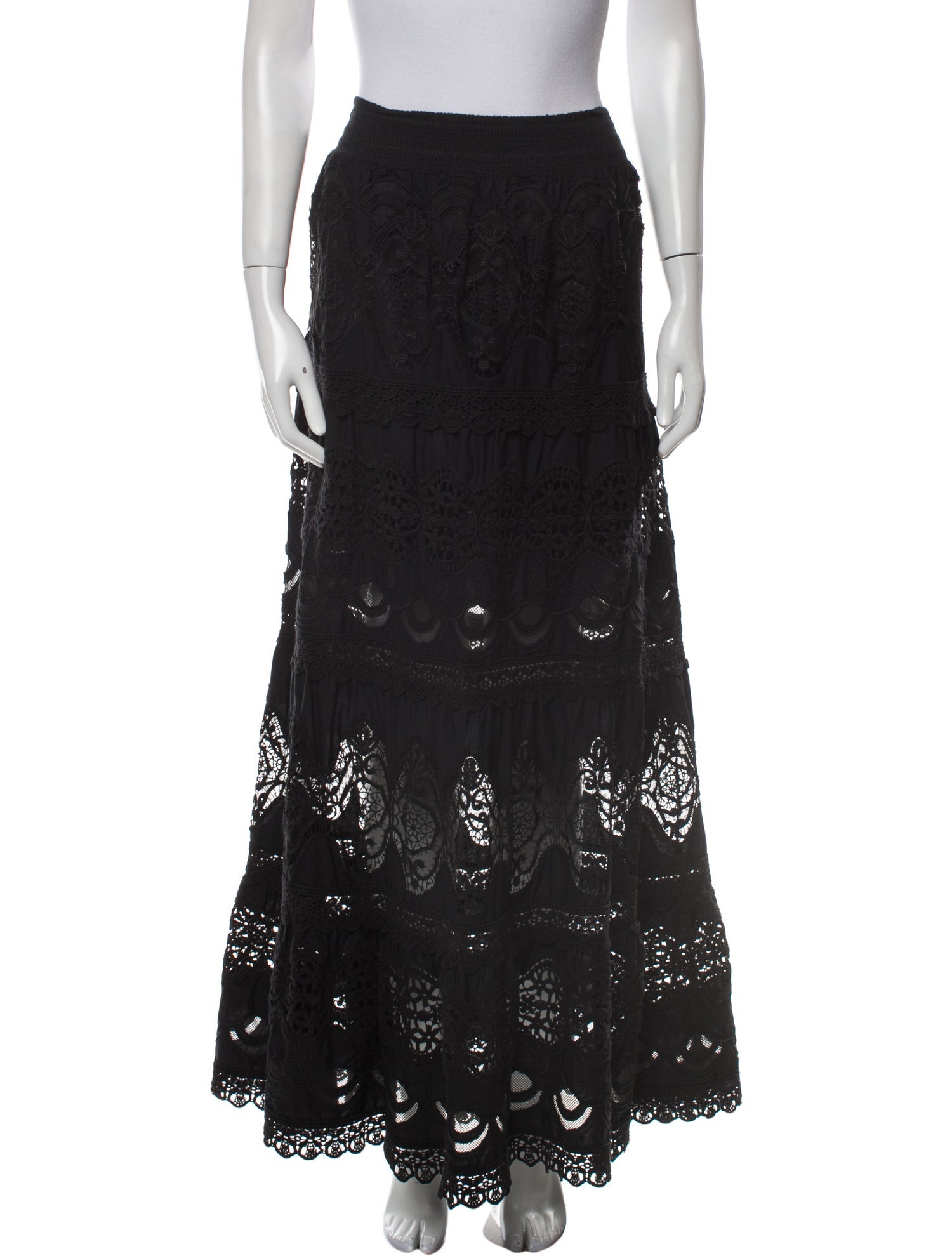 Retrofête Pleated Accents Long Skirt w/ Tags Metallic Skirts