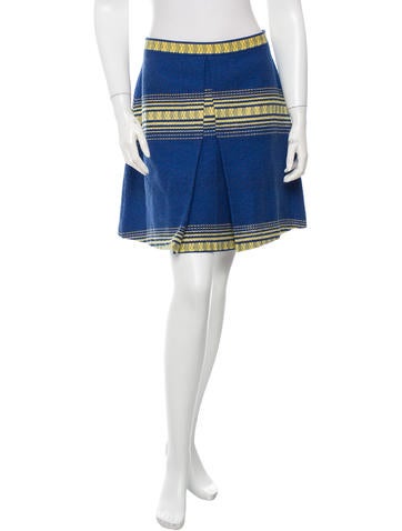 Alice + Olivia Patterned Pleated Skirt