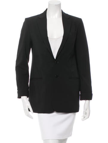 Alice + Olivia Wool Notch-Lapel Blazer