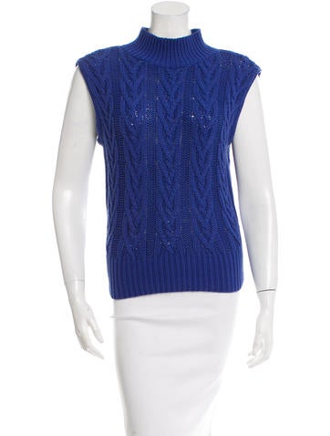 Alice + Olivia Sleeveless Cable Knit Top