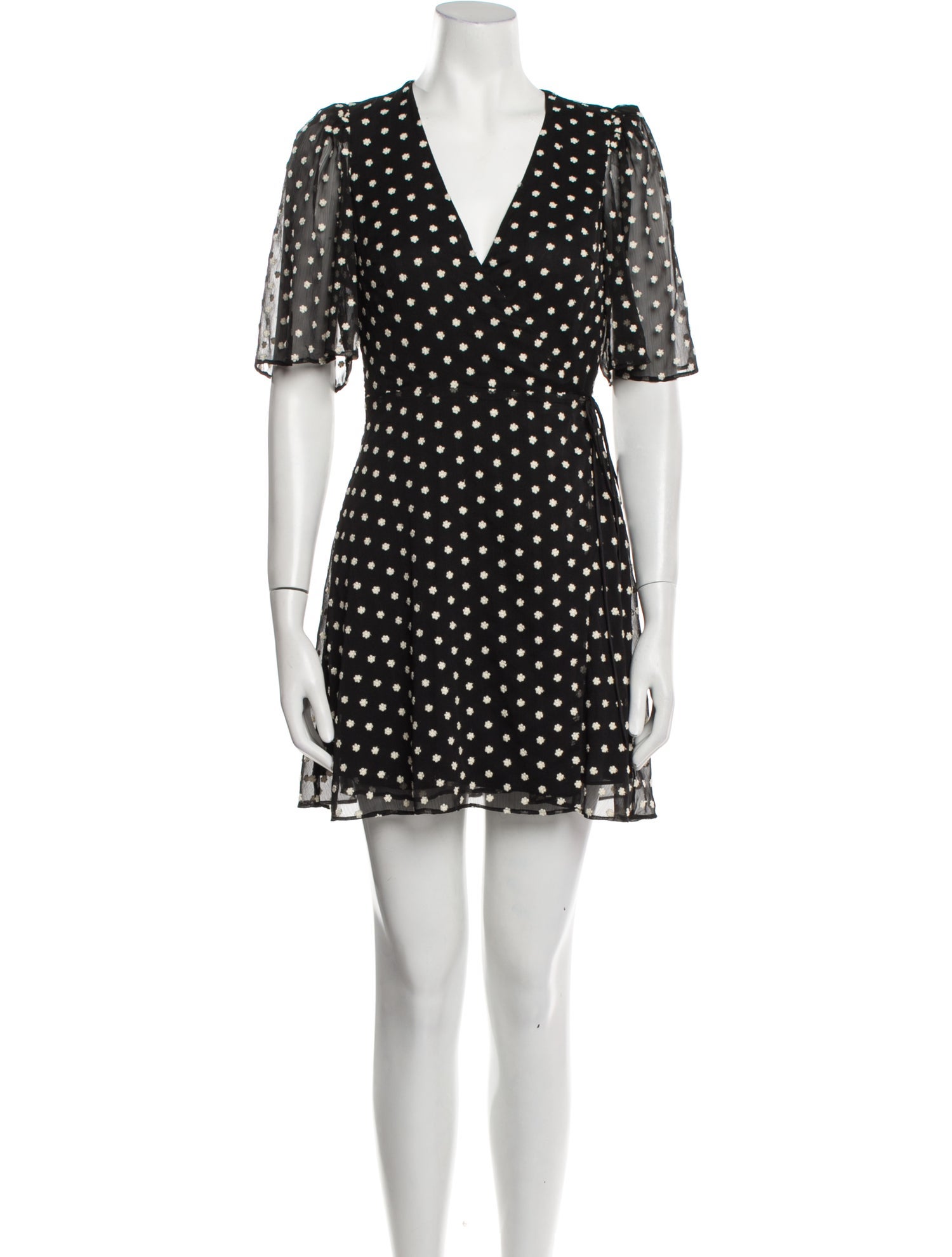 Alice + Olivia Polka Dot Print Mini Dress