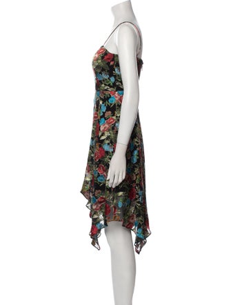 Alice + Olivia Floral Print Midi Length Dress