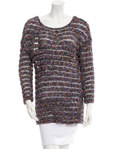 Alice + Olivia Multicolor Open-Knit Sweater