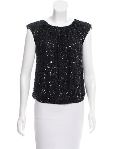 Alice + Olivia Silk Embellished Top w/ Tags
