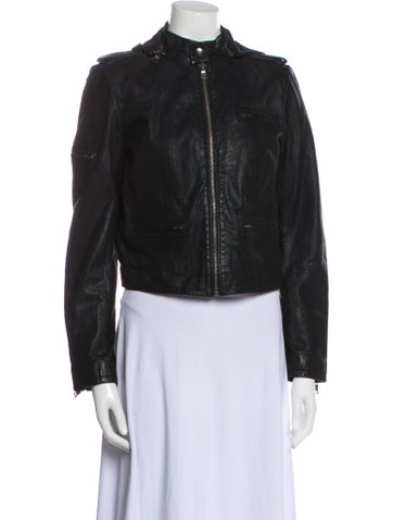 Alice + Olivia Jackets Goat Leather Biker Jacket XS