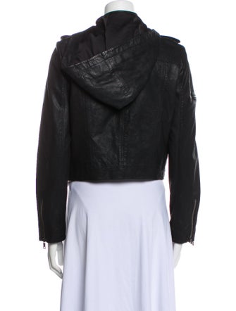 Alice + Olivia Goat Leather Biker Jacket