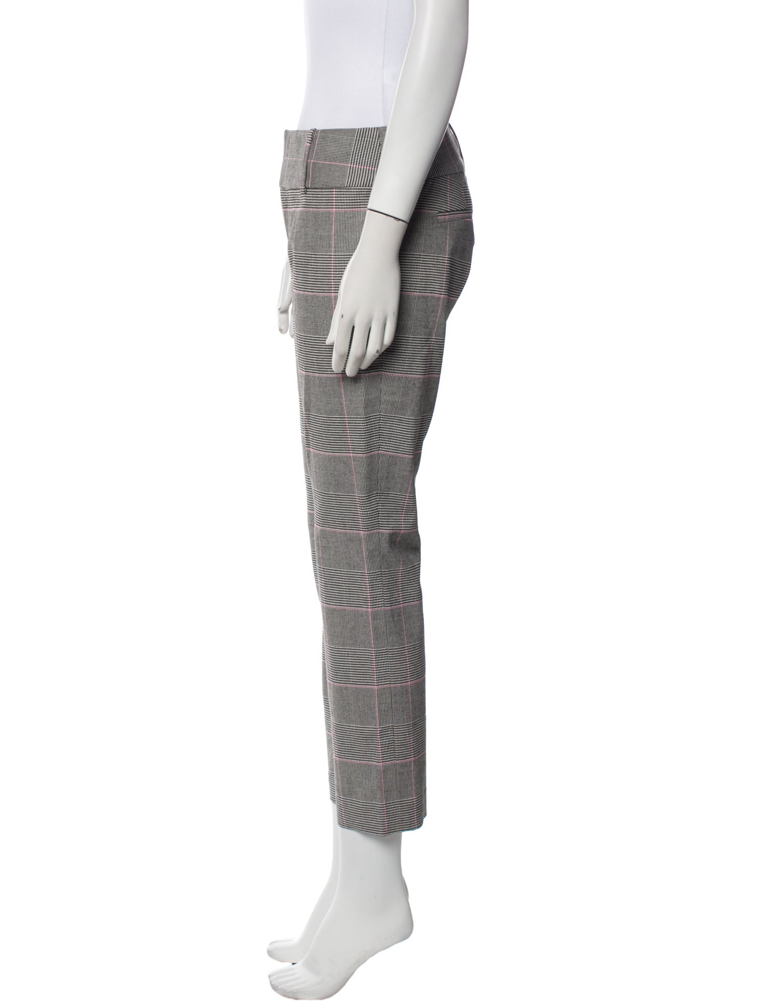 Alice + Olivia Plaid Print Straight Leg Pants w/ Tags