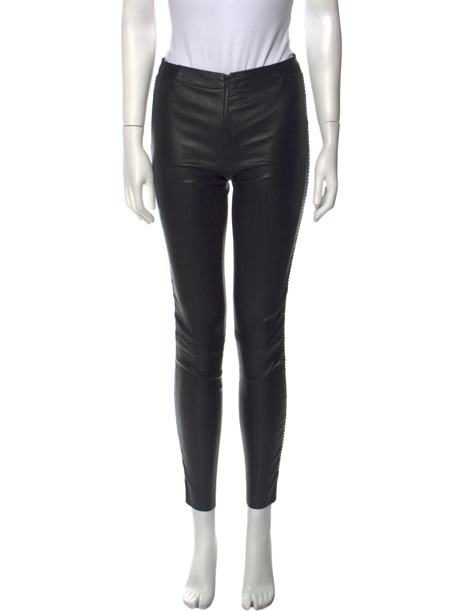 Alice + Olivia Lambskin Skinny Leg Pants