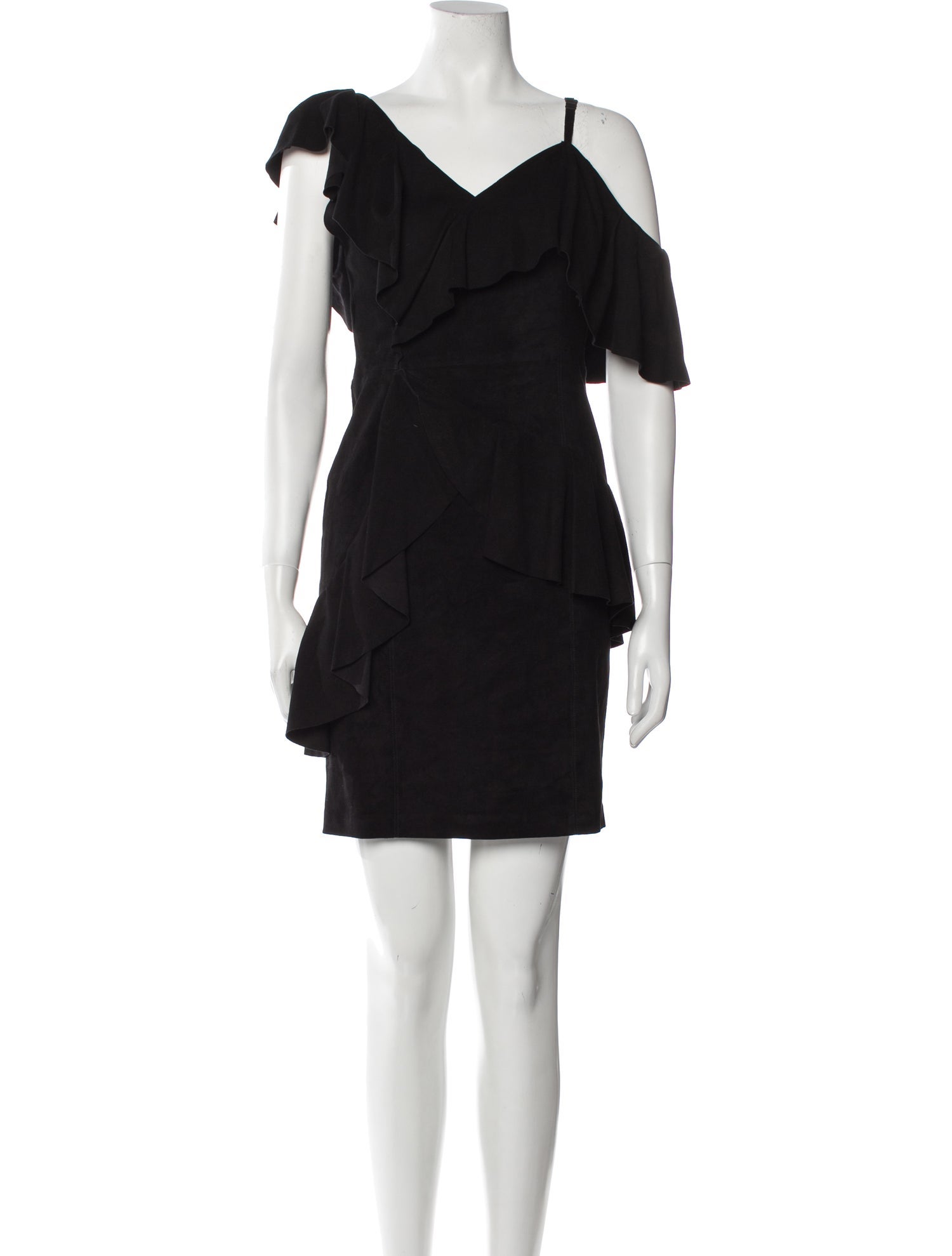 Alice + Olivia Lamb Leather Mini Dress