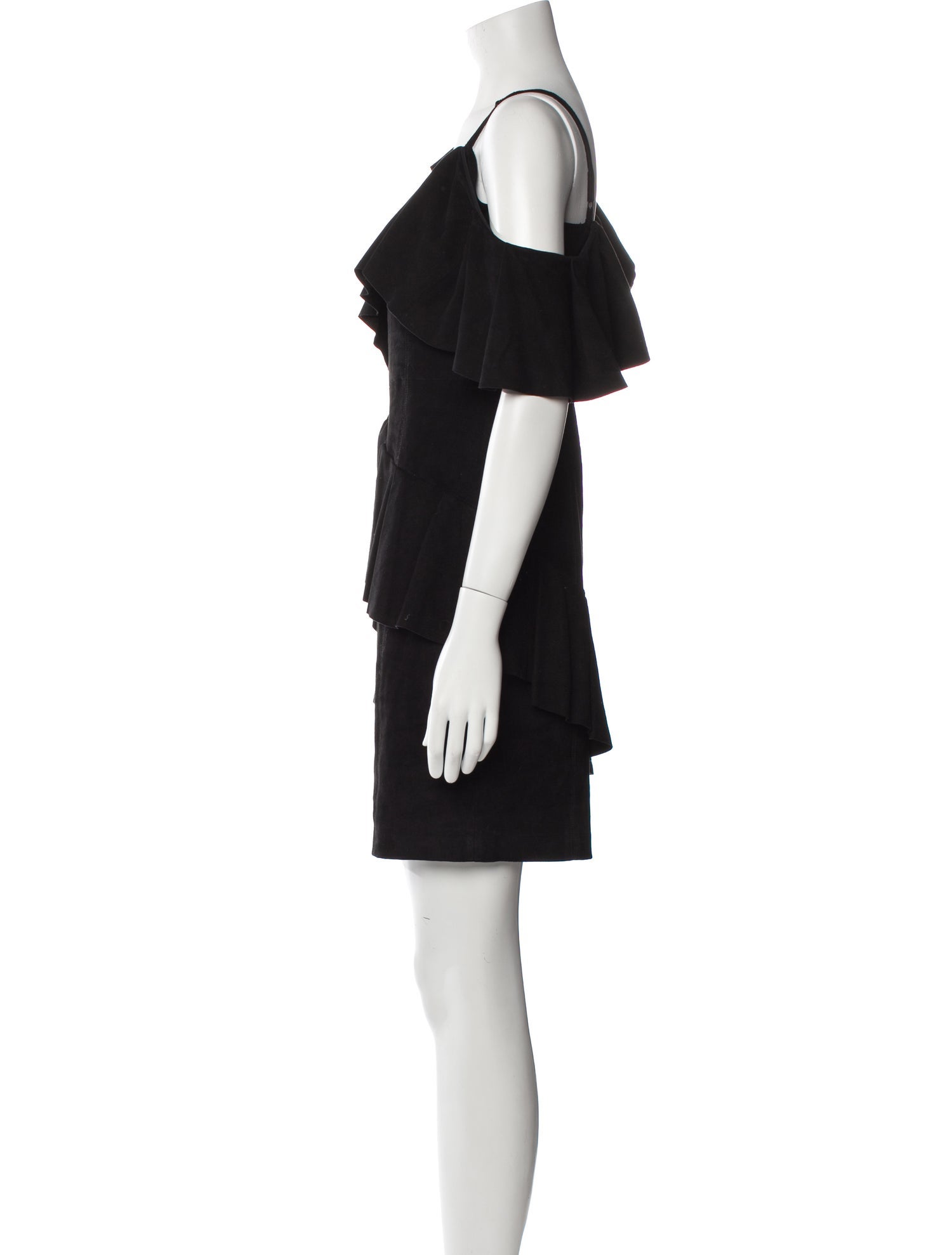 Alice + Olivia Lamb Leather Mini Dress