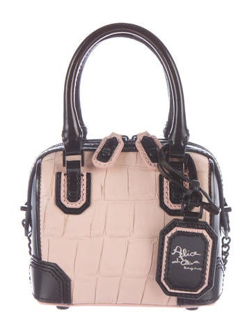Alice + Olivia Mini Embossed Leather Satchel
