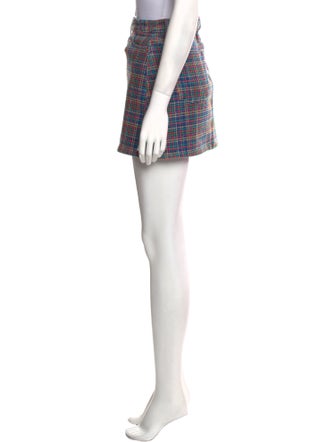 Alice + Olivia Plaid Print Mini Skirt
