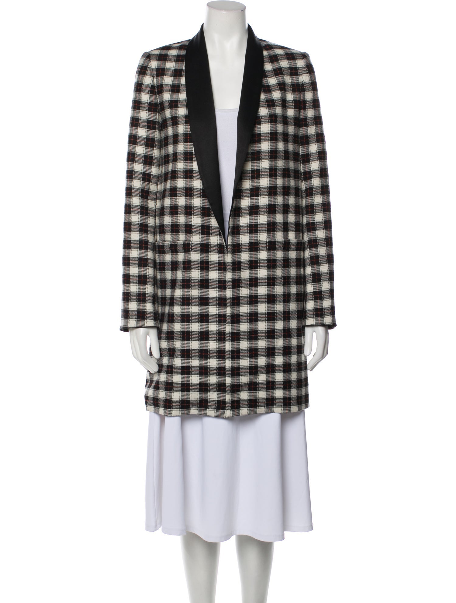 Alice + Olivia Plaid Print Coat