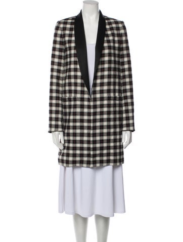 Alice + Olivia Coats Plaid Print Coat XS