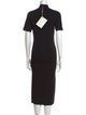 Alice + Olivia Mock Neck Midi Length Dress