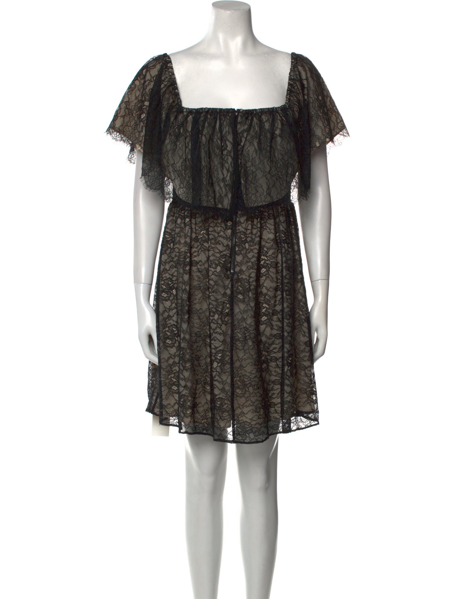 Alice + Olivia Lace Pattern Mini Dress