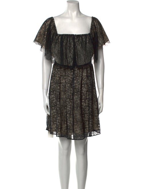 Alice + Olivia Lace Pattern Mini Dress