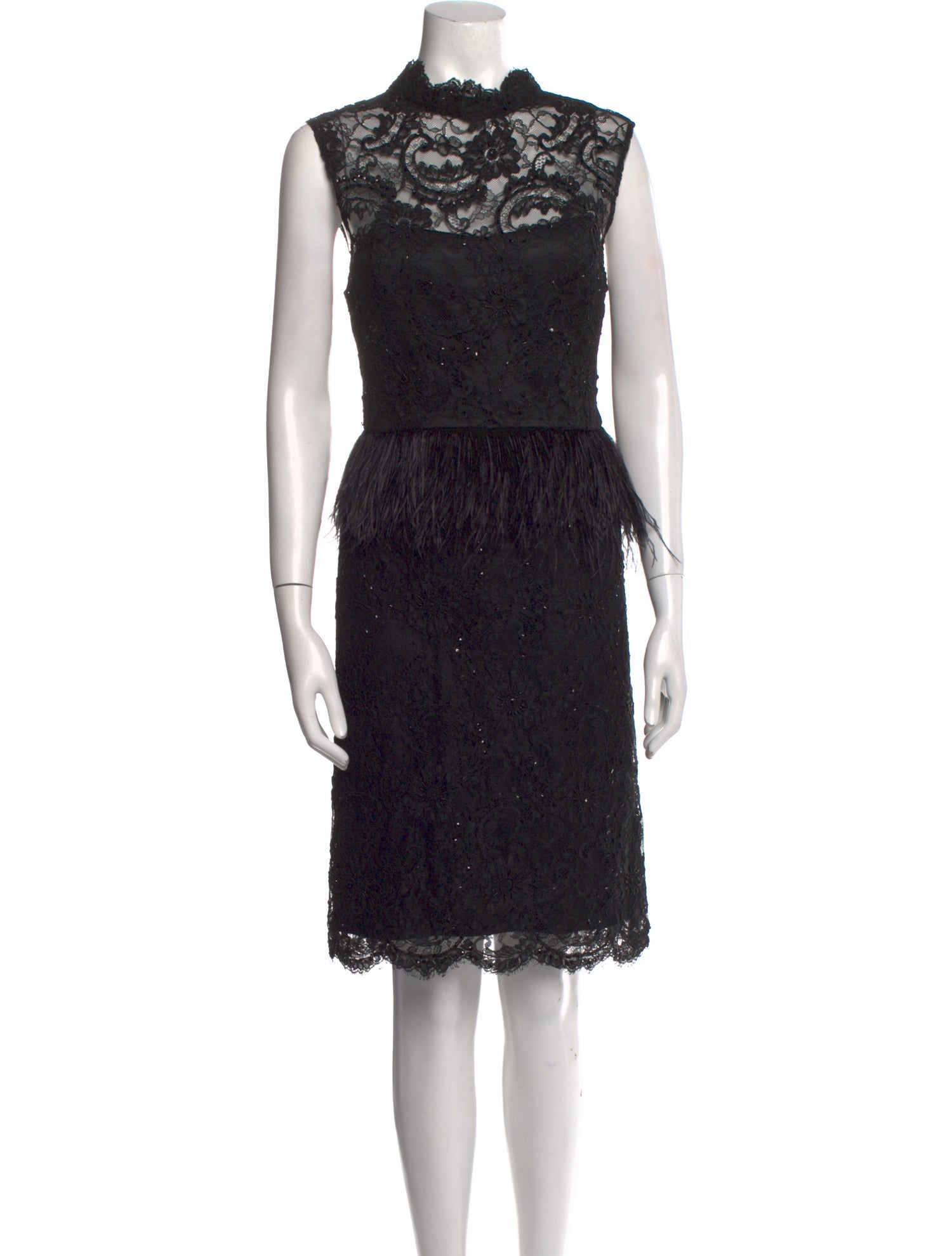 Alice + Olivia Lace Pattern Knee-Length Dress