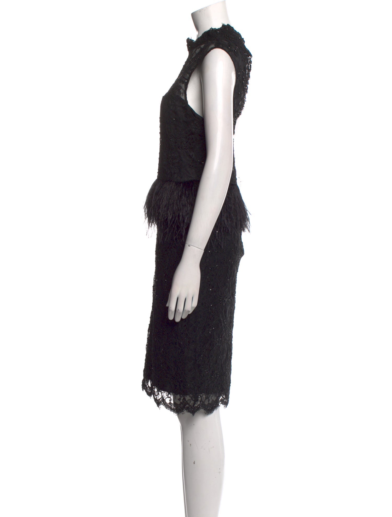 Alice + Olivia Lace Pattern Knee-Length Dress