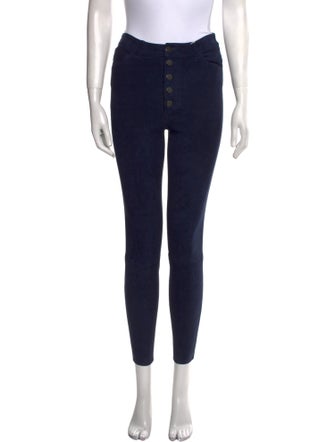 Alice + Olivia Lambskin Skinny Leg Pants