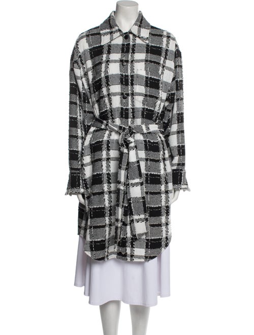 Alice + Olivia Tweed Plaid Print Coat
