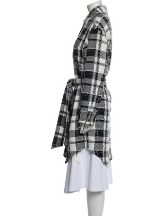Alice + Olivia Tweed Plaid Print Coat