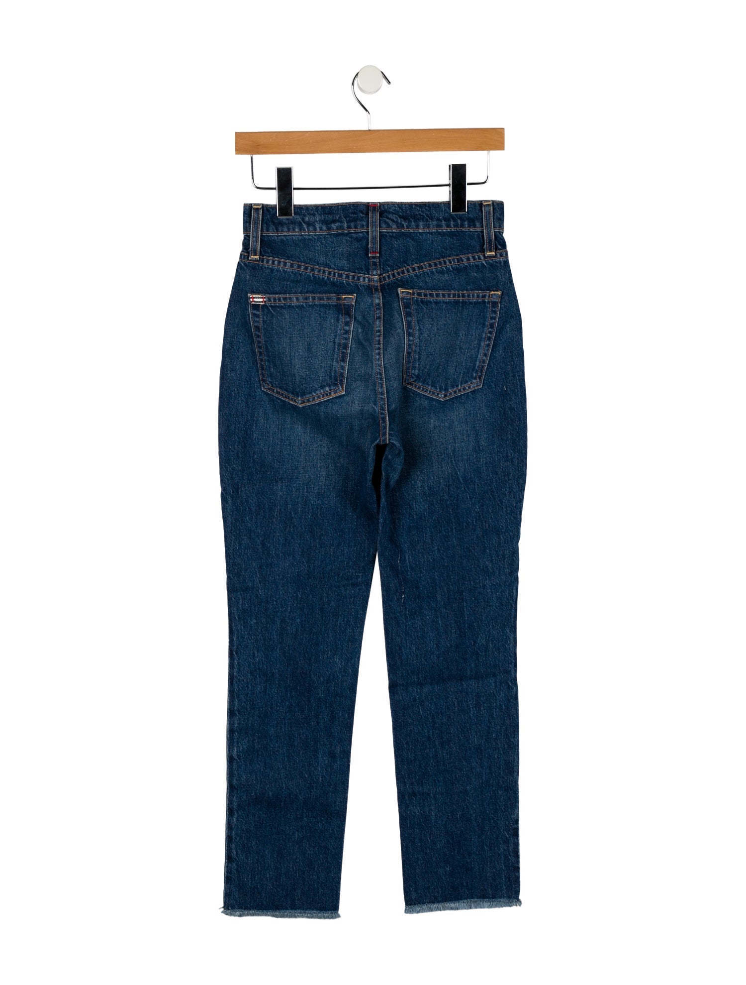 Alice + Olivia Mid-Rise Straight Leg Jeans