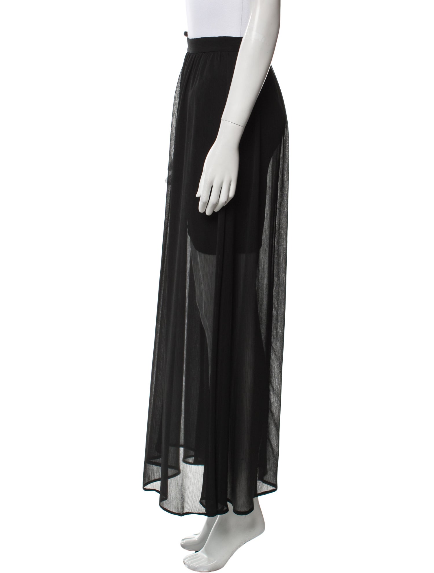 Alice + Olivia Leather Long Skirt