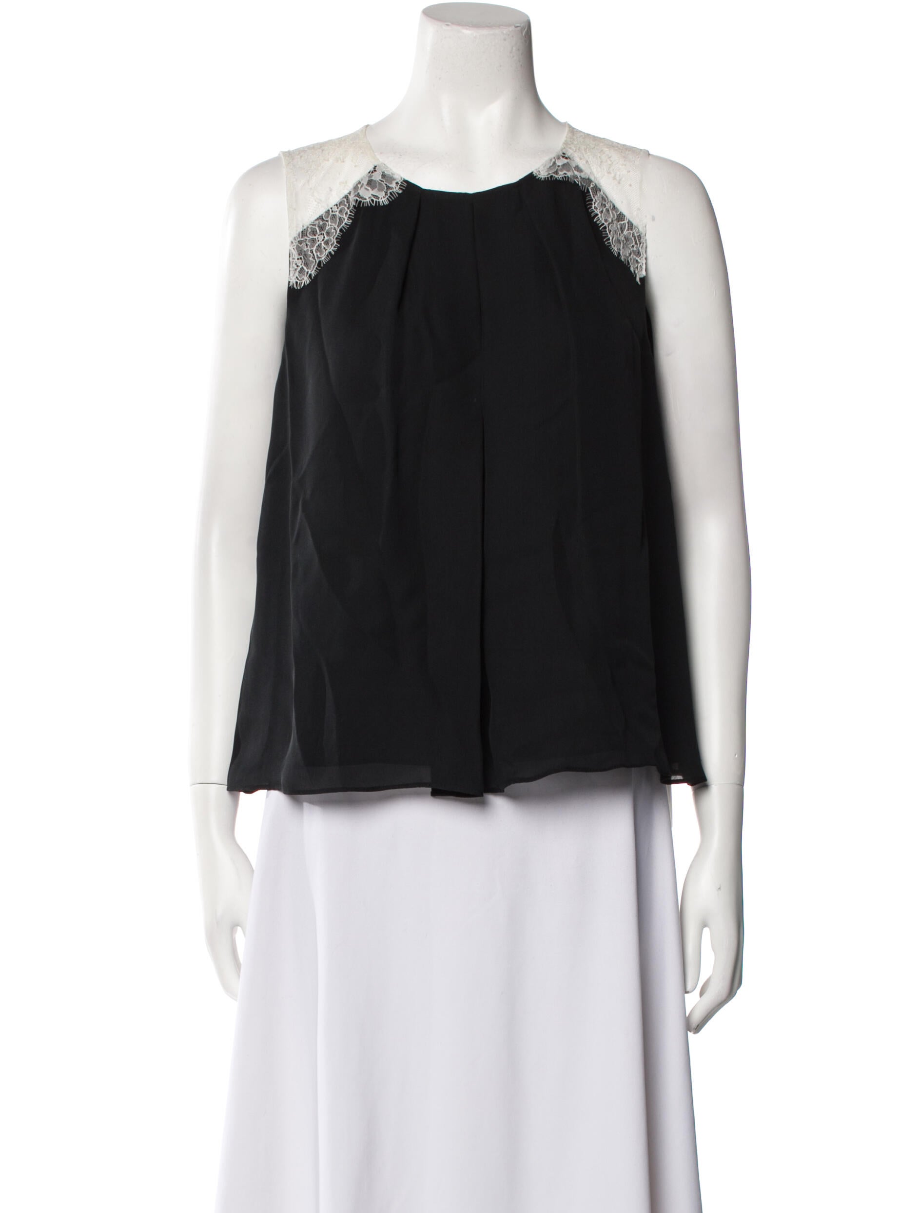Alice + Olivia Silk Scoop Neck Blouse