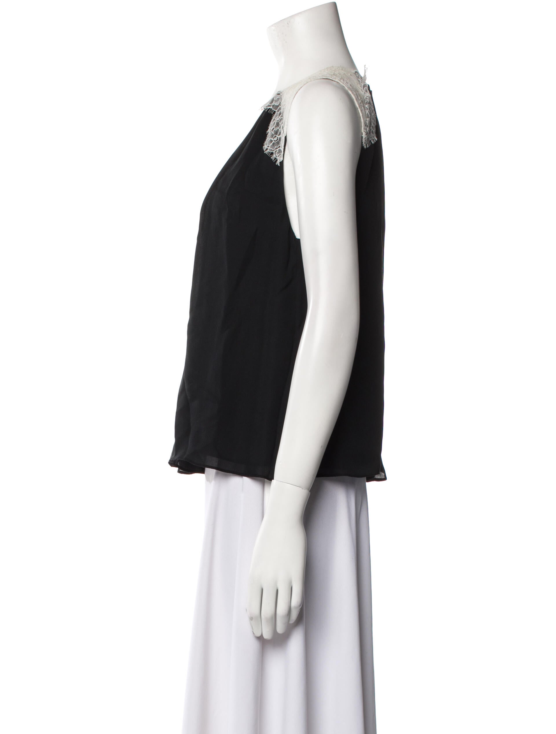 Alice + Olivia Silk Scoop Neck Blouse