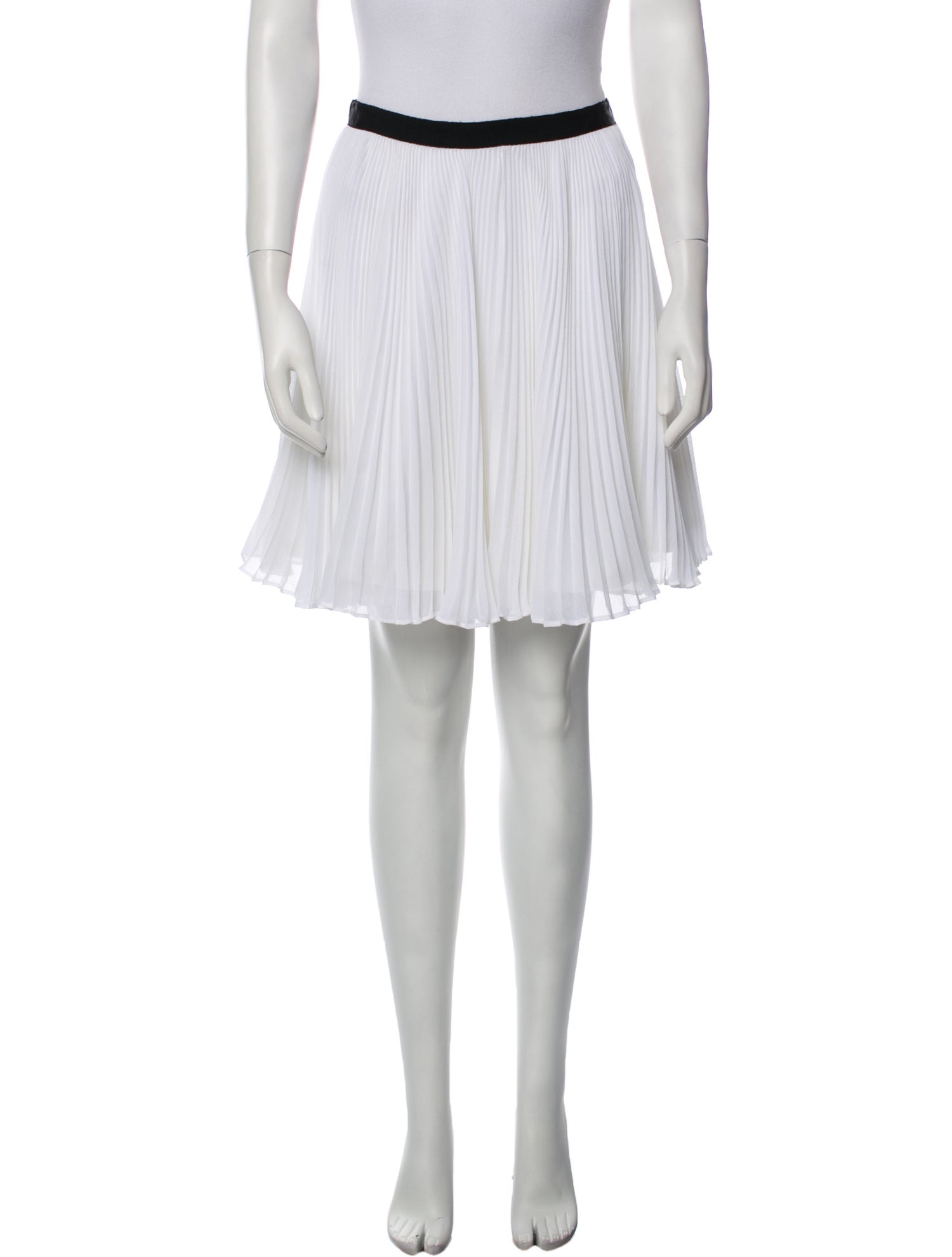 Alice + Olivia Grosgrain Trim Knee-Length Skirt