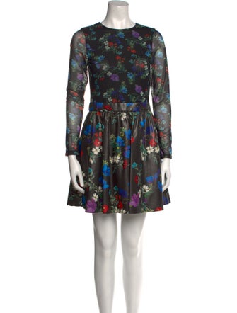 Alice + Olivia Floral Print Mini Dress