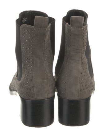 Alice + Olivia Suede Studded Accents Chelsea Boots