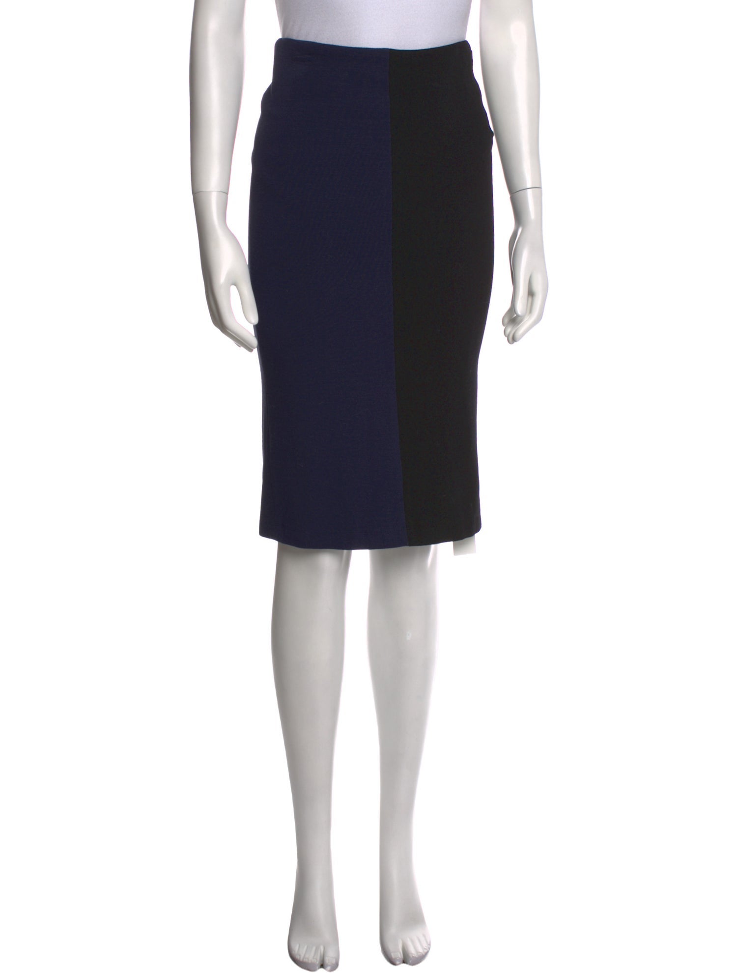 Alice + Olivia Leather Trim Embellishment Knee-Length Skirt