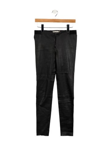 Alice + Olivia Pants Lamb Leather Skinny Leg US 4 | S