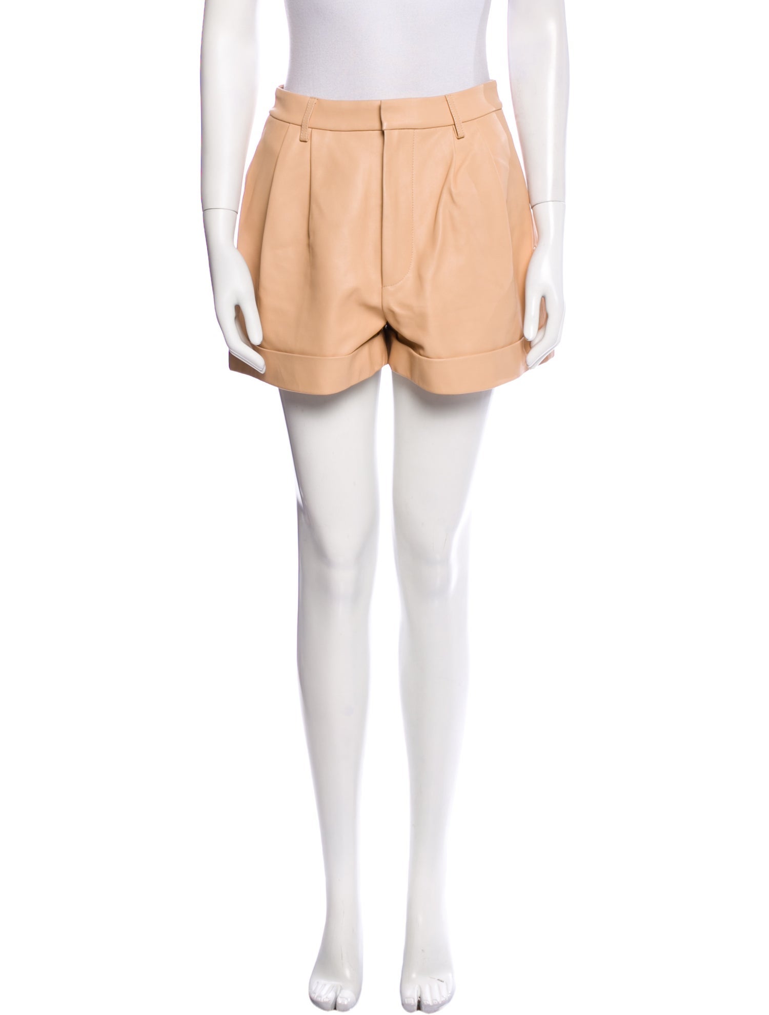Alice + Olivia Lamb Leather Mini Shorts
