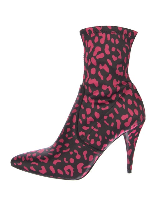 Alice + Olivia Satin Printed Sock Boots