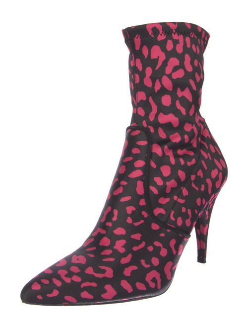 Alice + Olivia Satin Printed Sock Boots