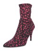 Alice + Olivia Satin Printed Sock Boots