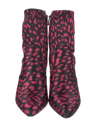 Alice + Olivia Satin Printed Sock Boots