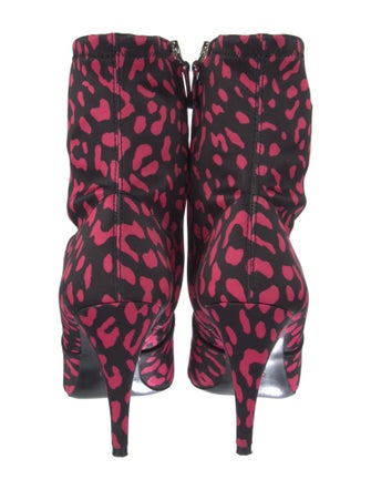 Alice + Olivia Satin Printed Sock Boots