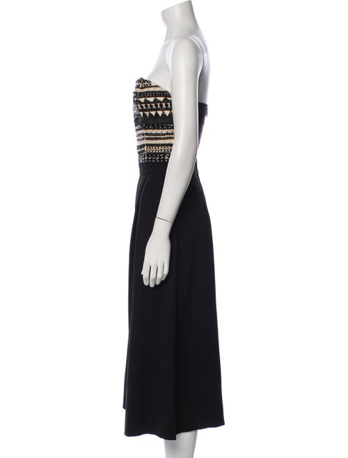 Alice + Olivia Patterned Strapless Jumpsuit