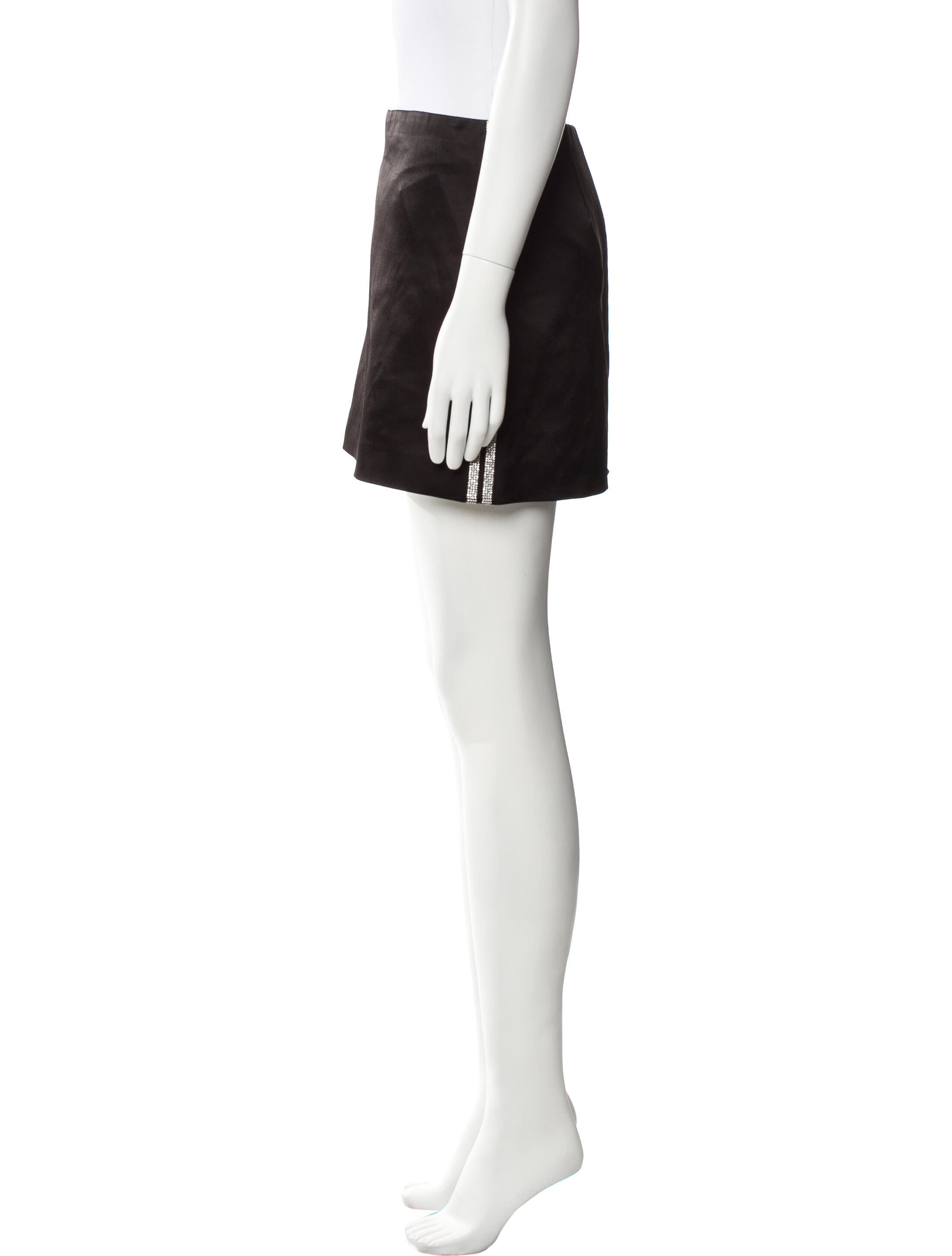 Alice + Olivia Crystal Embellishments Mini Skirt