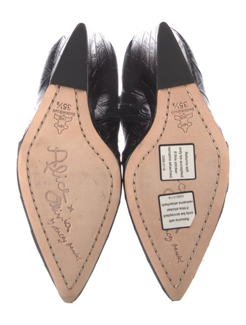 Alice + Olivia Embossed Leather Animal Print Boots