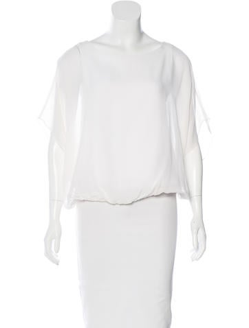 Alice + Olivia Silk Short Sleeve Top