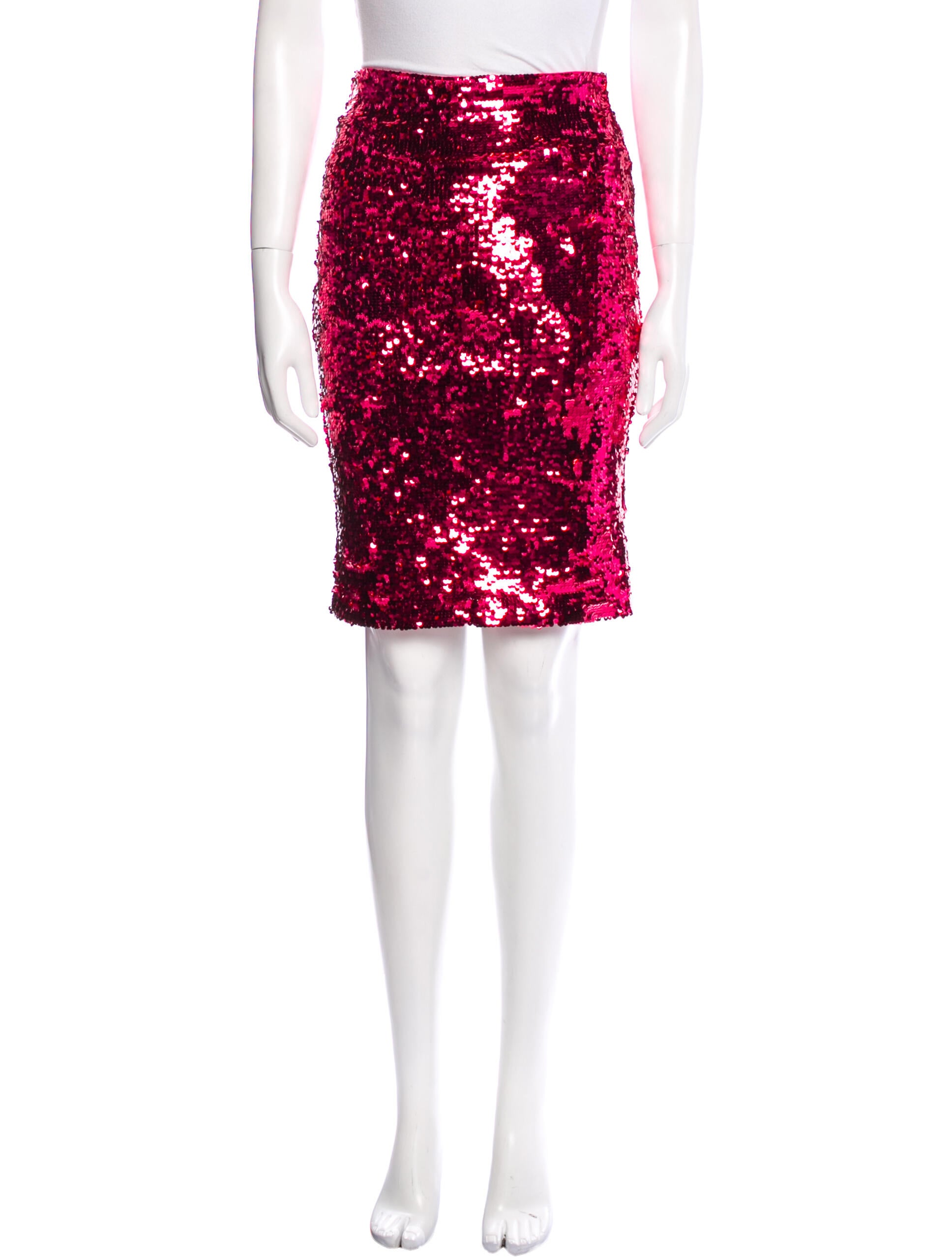 Alice + Olivia Sequin Embellishments Knee-Length Skirt