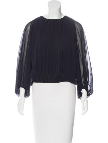 Alice + Olivia Silk Peasant Blouse