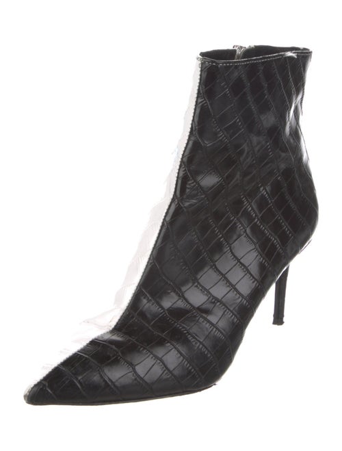 Alice + Olivia Leather Animal Print Boots