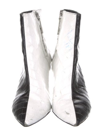 Alice + Olivia Leather Animal Print Boots